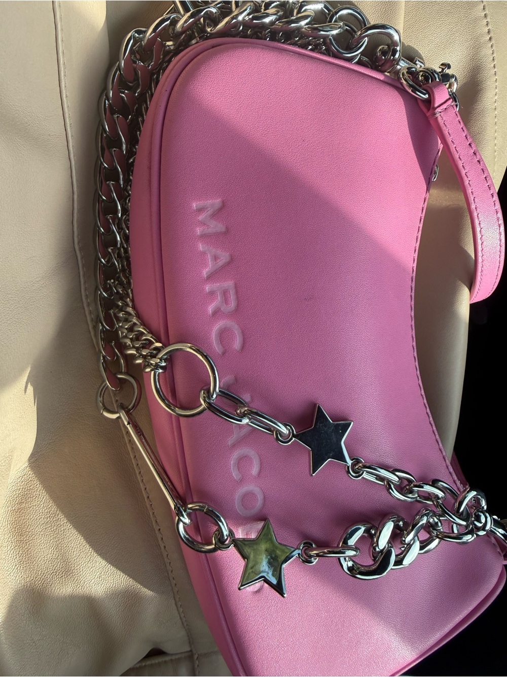 Marc Jacobs Pink Star-Accent Mini Shoulder Bag